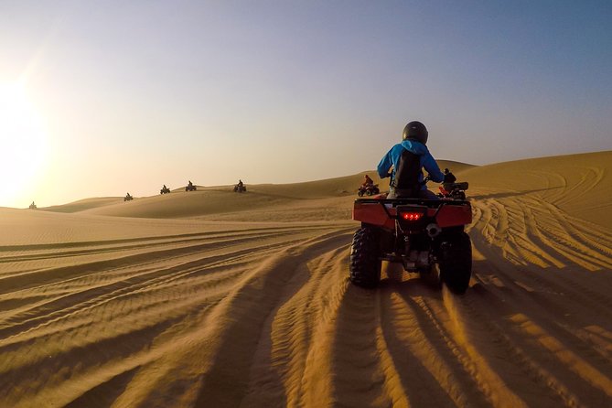 2hr COMBO - 1hr Lie-down Sandboarding and 1hr Quad Bike ride - Quad Bike Time: Speed, Skids, and Photo Breaks That Make It Fun