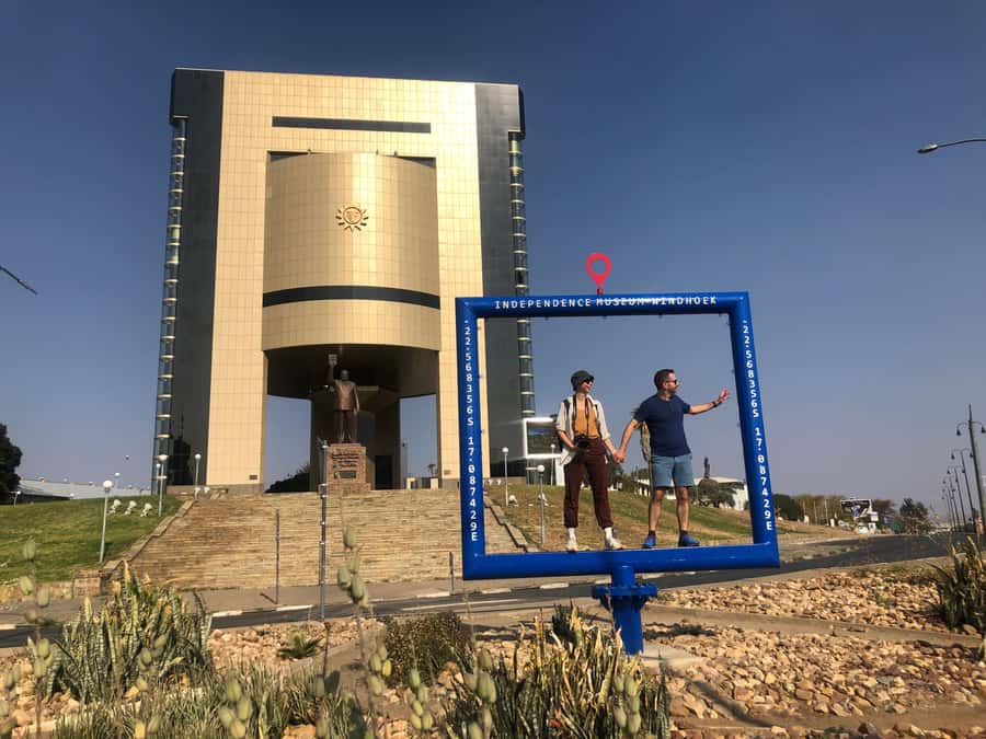 Windhoek: City & Township tour. Vehicle, guide, kapana - Parliament Gardens and Christuskirche, a quick downtown orientation that pays off later